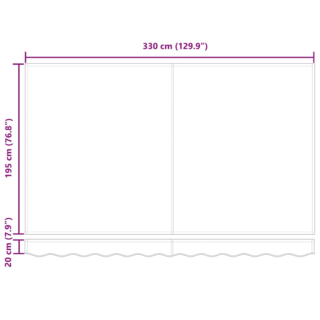 Behúzható napellenző Barna 350 x 200 cm szövet