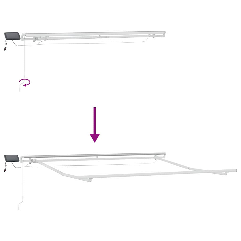 Behúzható napellenző Sokszínű 300 x 250 cm Szövet és Acél