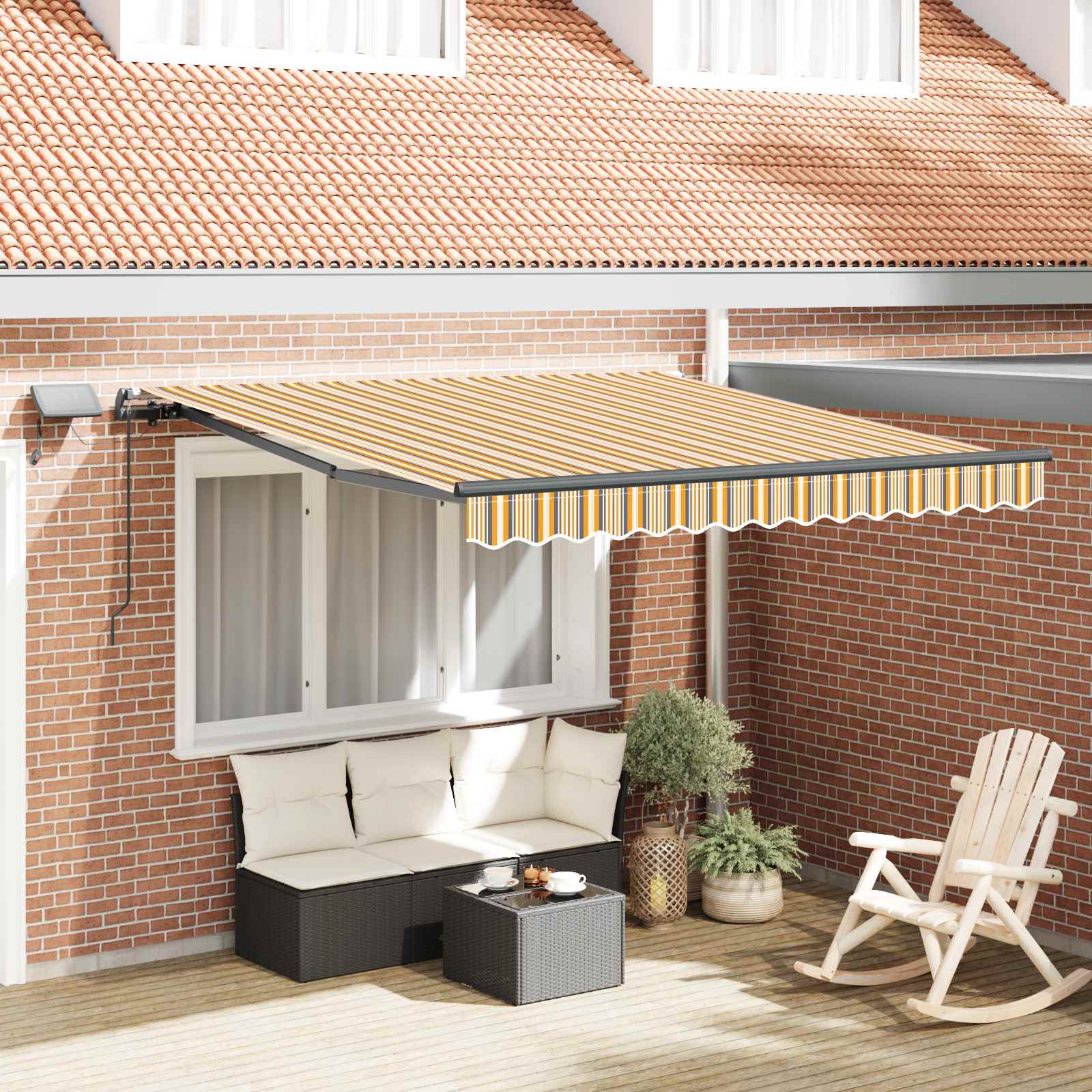 Behúzható napellenző Sokszínű 300 x 250 cm szövet