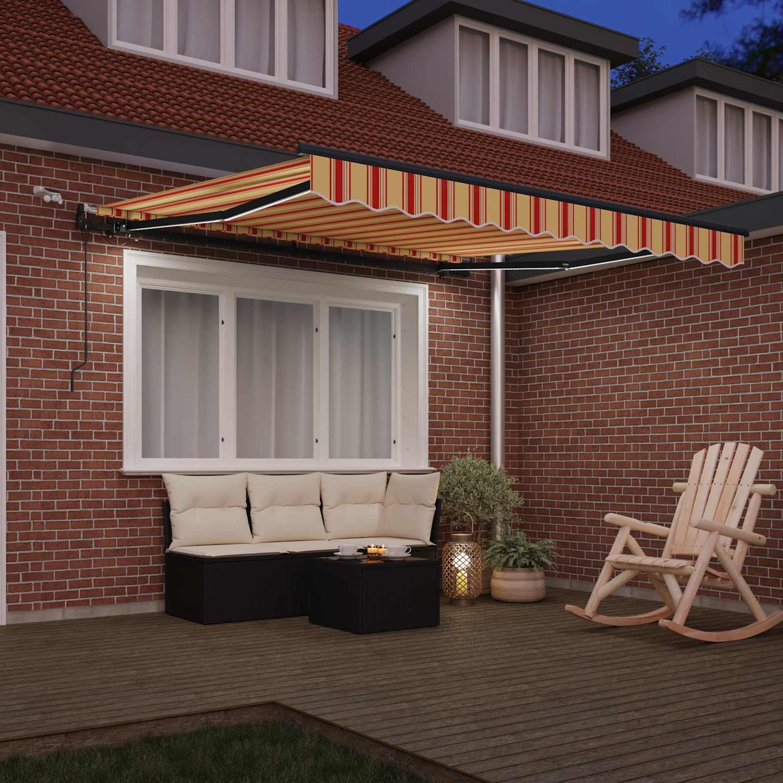 Napernyő Anyag Sárga és narancs 350 x 250 cm Poliészter