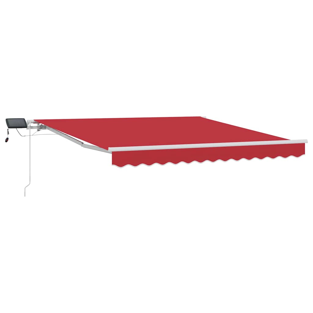 Behúzható napellenző Piros 350 x 250 cm Szövet és Acél