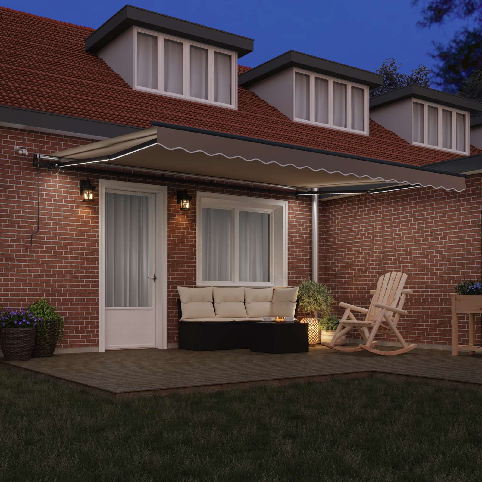 Napernyő Anyag tartalmaz Bézs 450 × 300 cm Poliészter