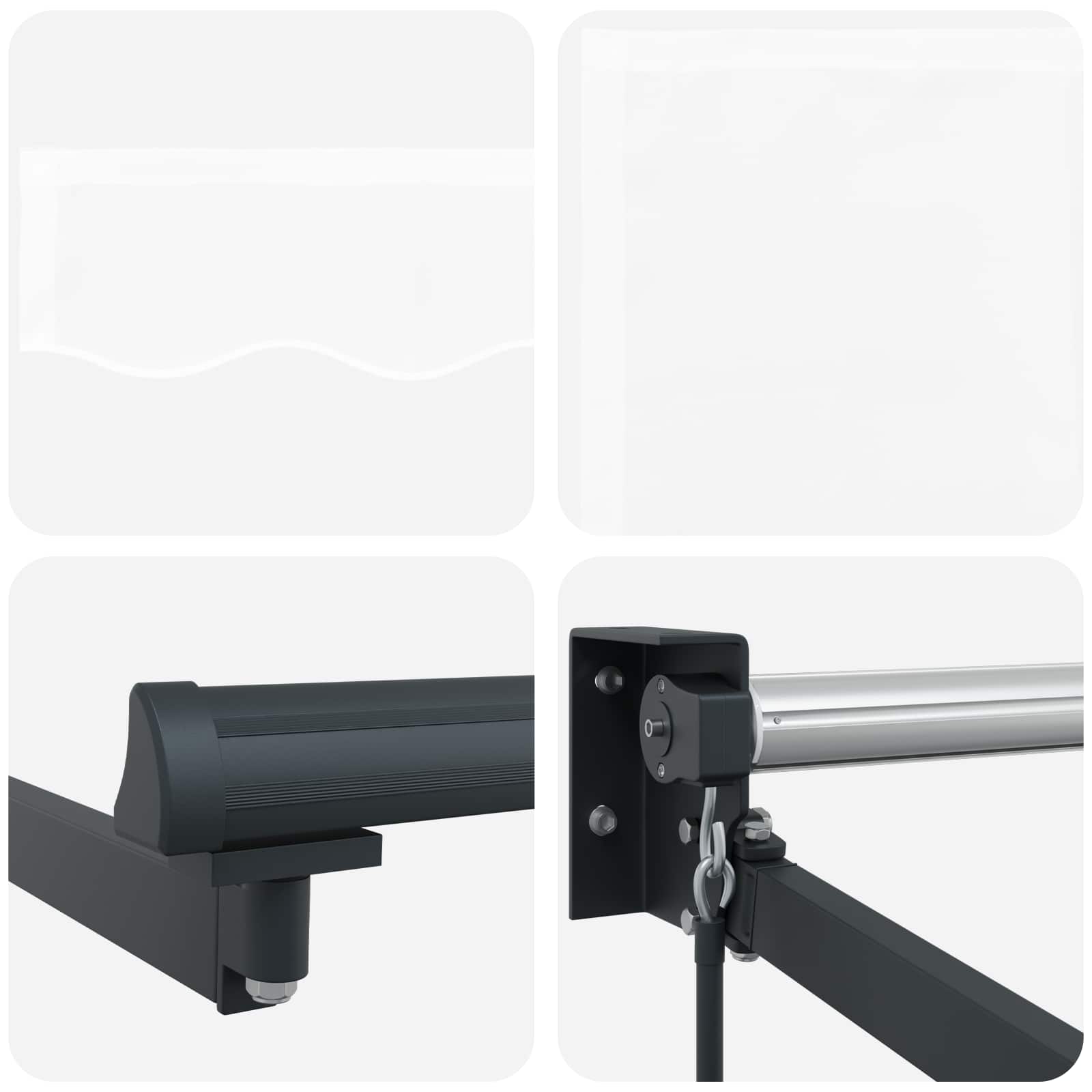 Napernyő Fehér 450 x 300 x 165 cm Poliészter és fém