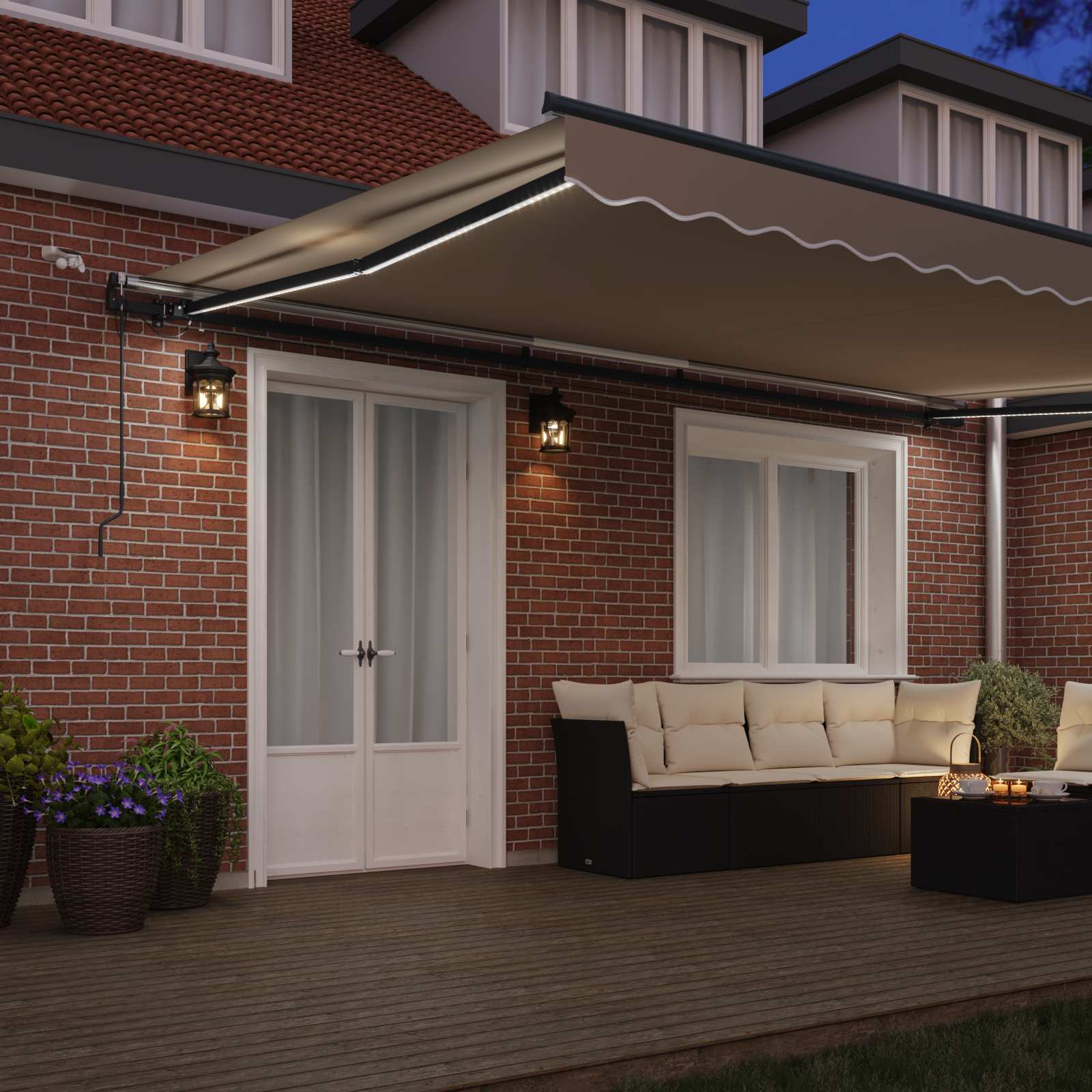 Napernyő Anyag tartalmaz Bézs 500 × 300 cm Poliészter