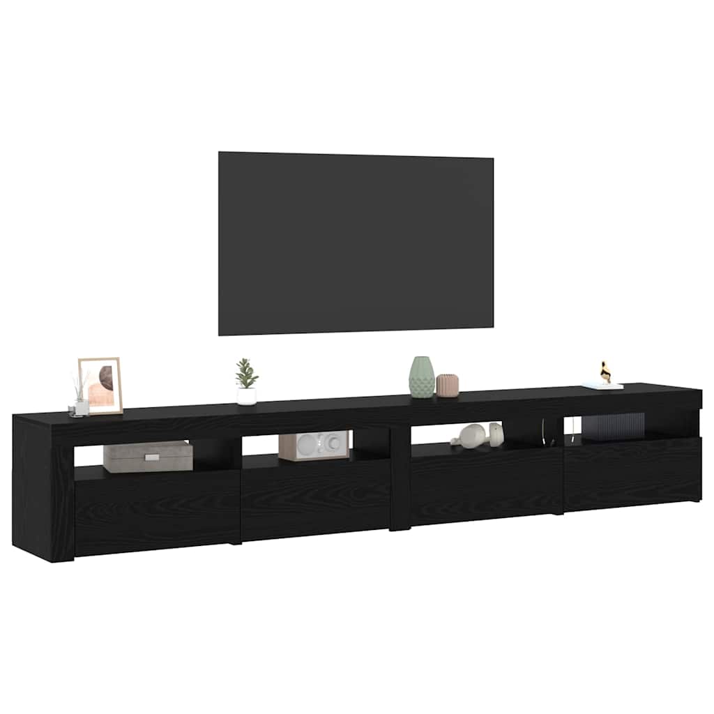 TV szekrény garnitúra 3 pcs Fekete tölgy 240 x 35 x 40 cm