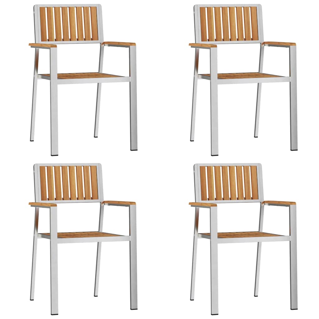 Kültéri étkező szett 5 pcs Barna Tömör Teakfa