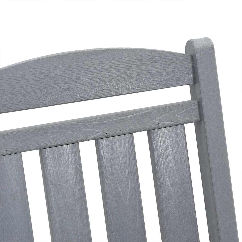 Hintaszék 2 pcs Világosszürke 92 x 70 x 108 cm Polietilén