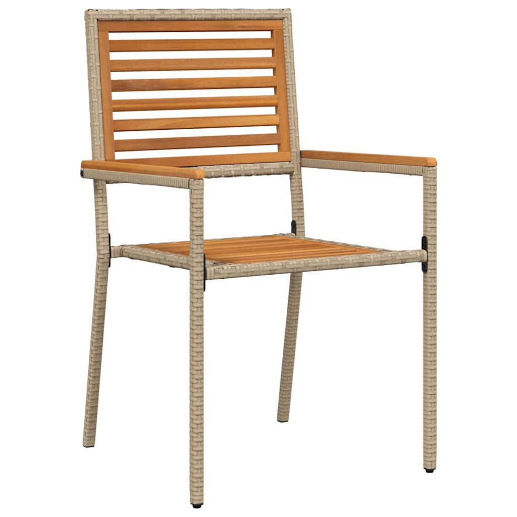 Kert étkező szett 7 pcs Beige és barna polirattan
