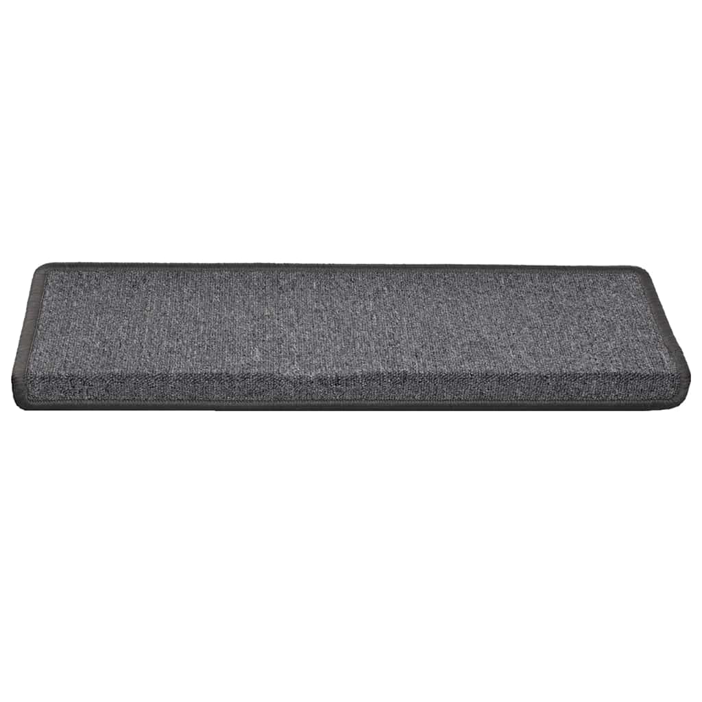 30 db sötétszürke lépcsőszőnyeg, téglalap alakú széllel, 65 x 21 x 4 cm