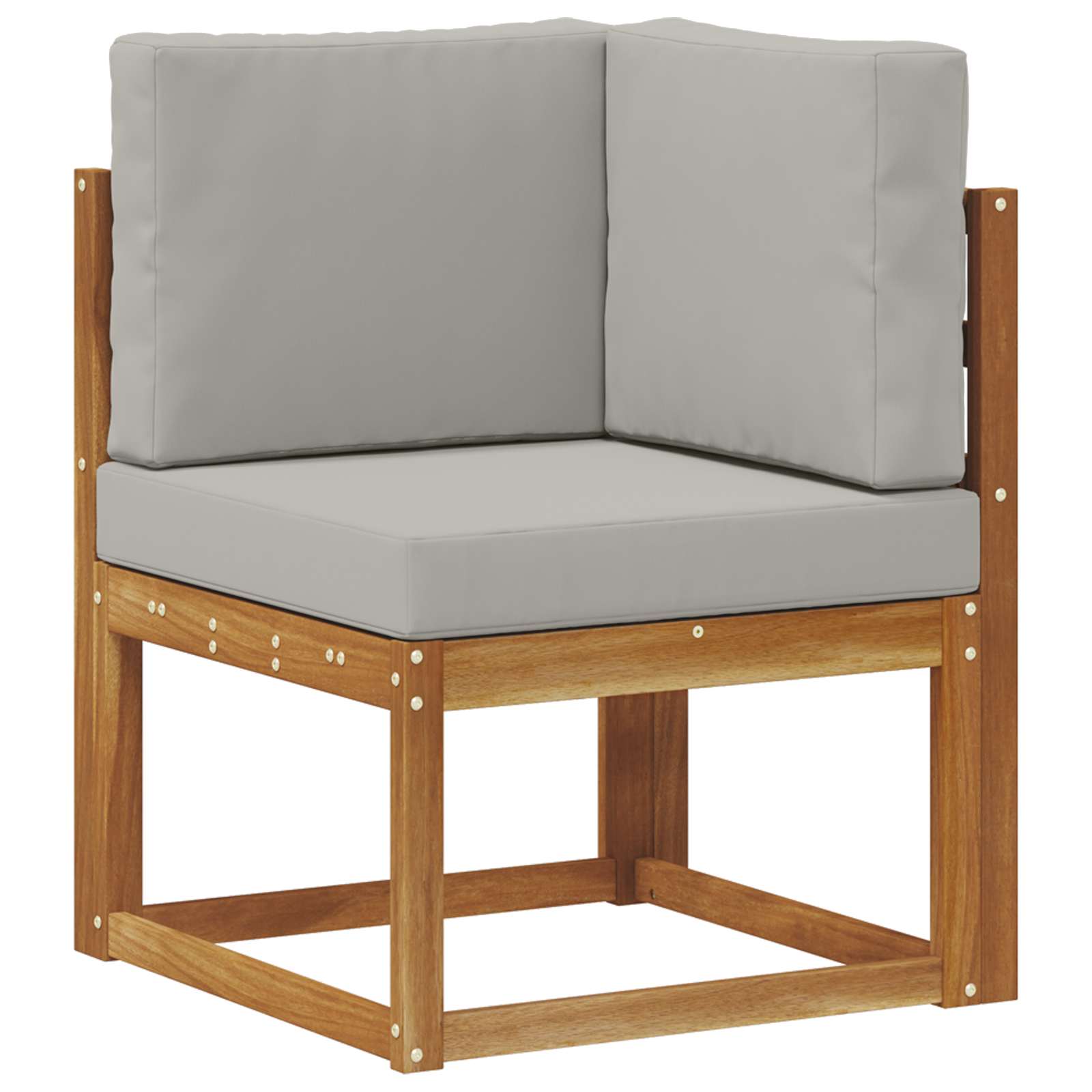 Kültéri kanapé szett 8 pcs Természetes és Világosszürke