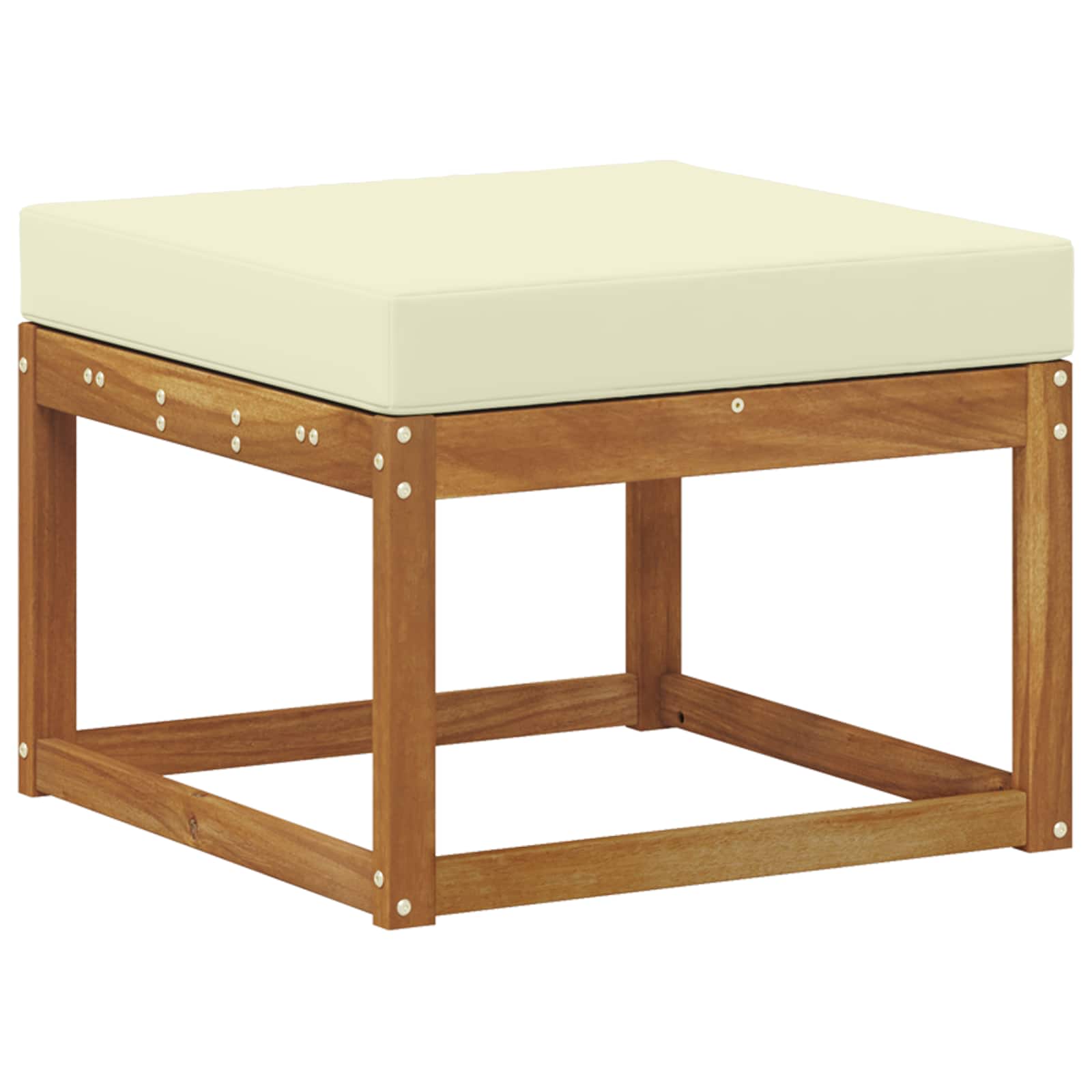 Kültéri kanapé szett párnával 6 pcs Természetes és krémszínű