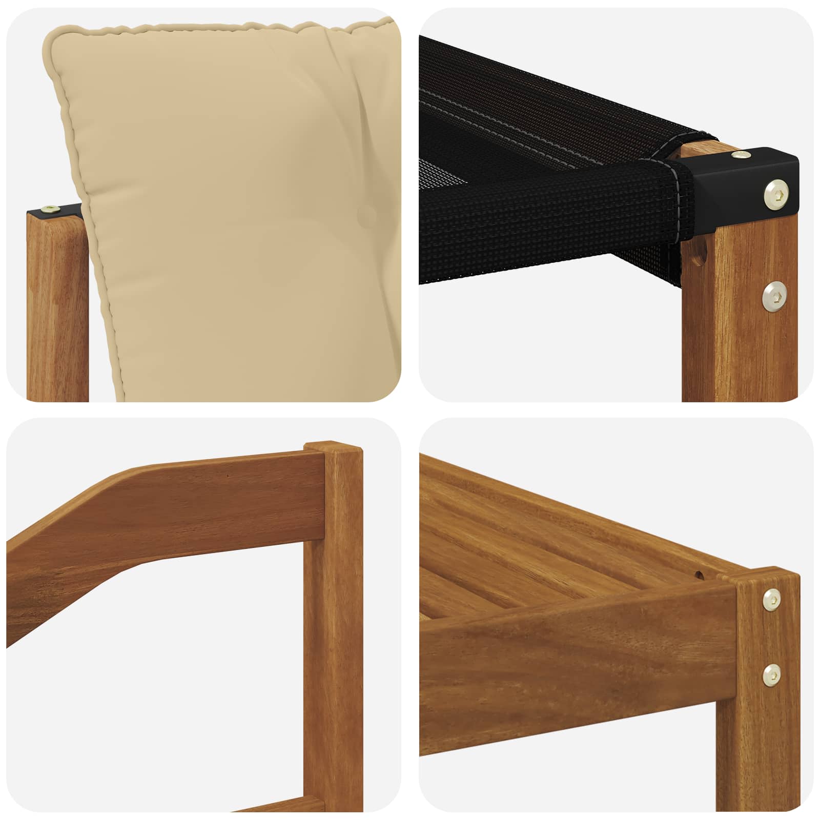 Kültéri kanapé szett párnával 5 pcs Természetes és bézs