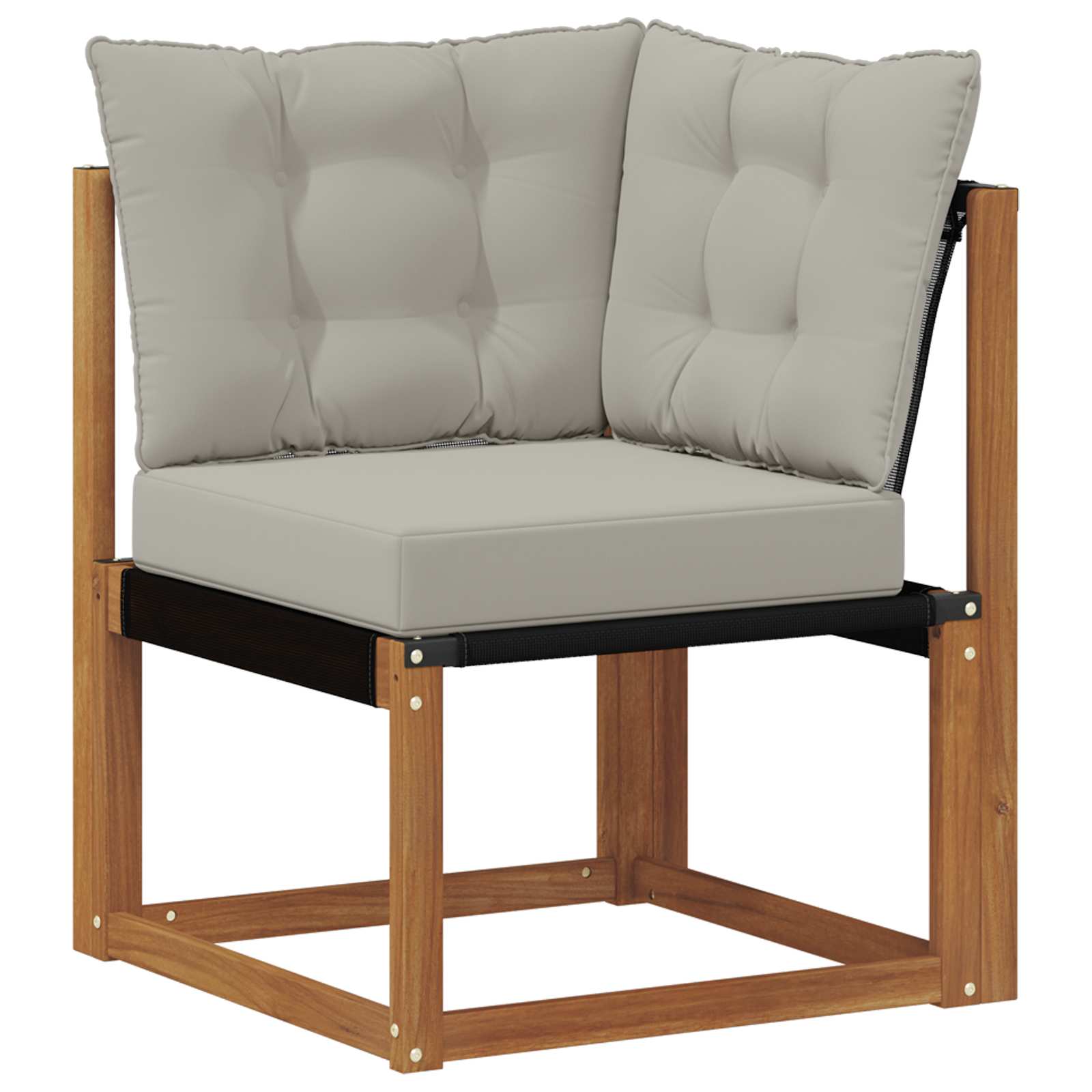 Kültéri kanapé szett 8 pcs Természetes és Világosszürke