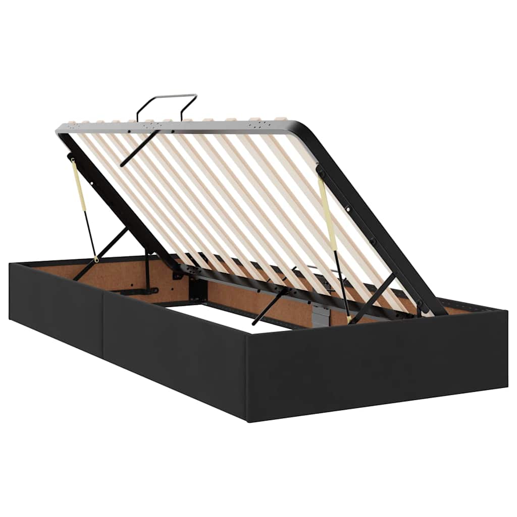 Ágy LED -es lámpákkal fejtámlával Fekete 180 x 200 cm Bársony