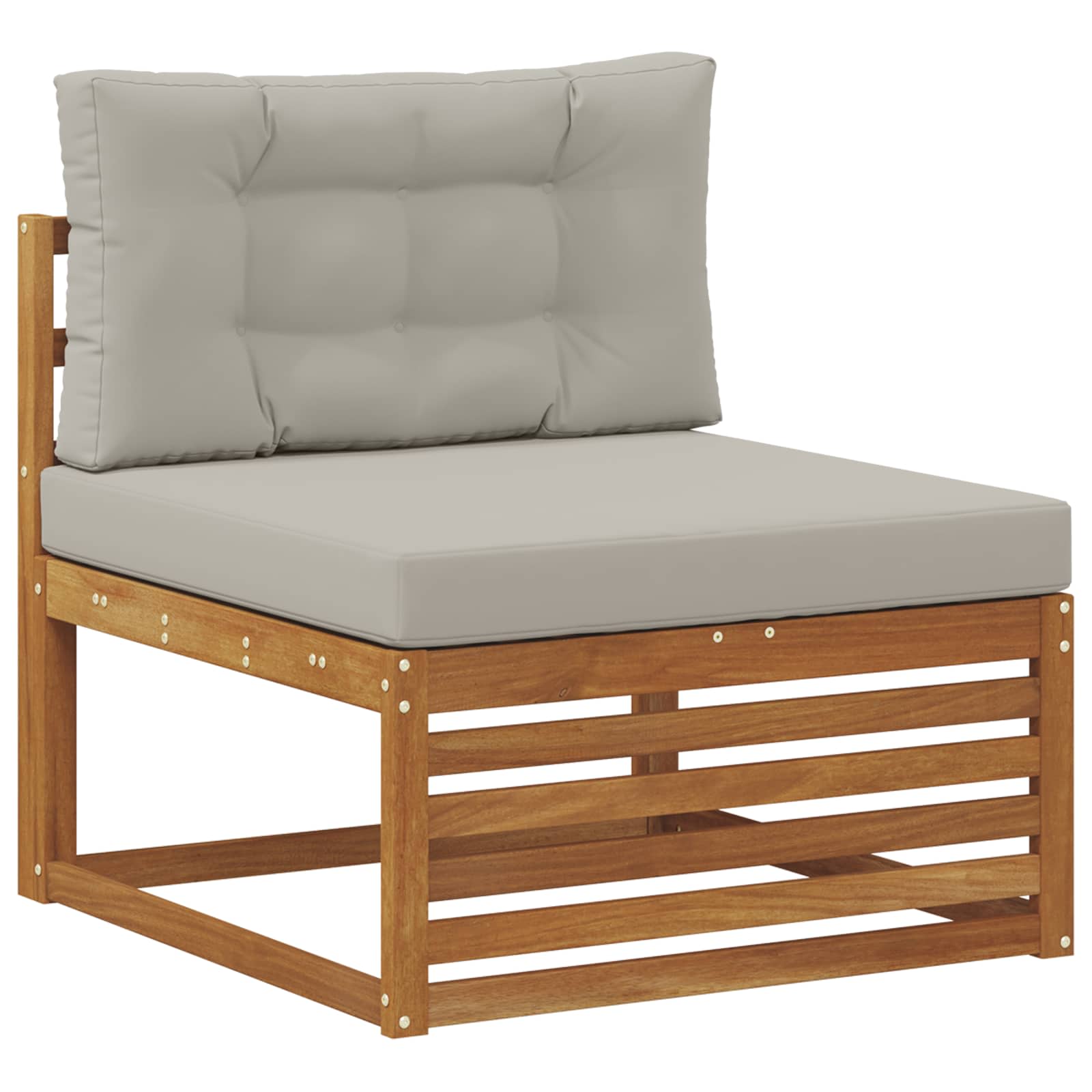 Kültéri kanapé szett 21 pcs Természetes és Világosszürke