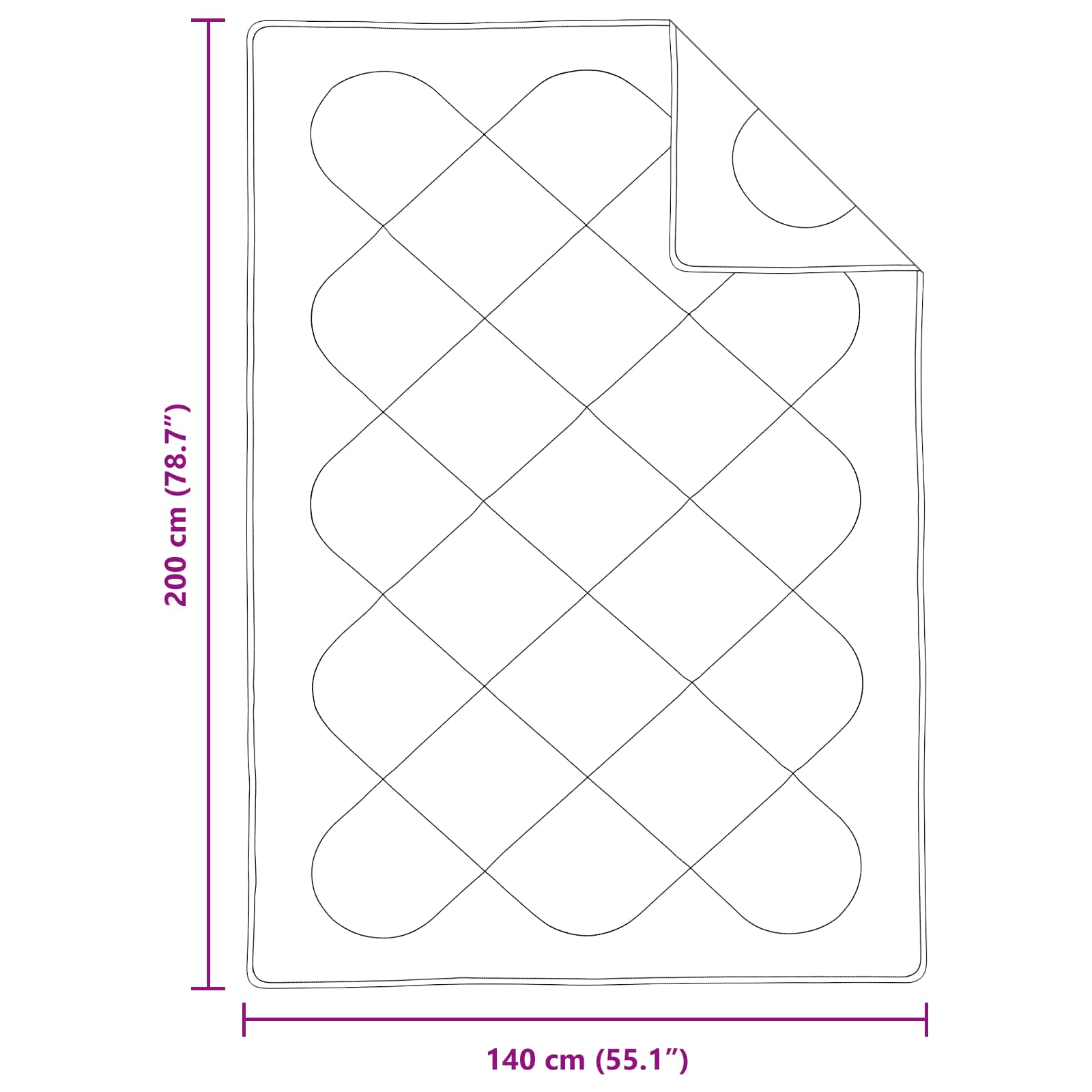 Évszakokon Át Duvet párnával 2 pcs Fehér Mikroszál
