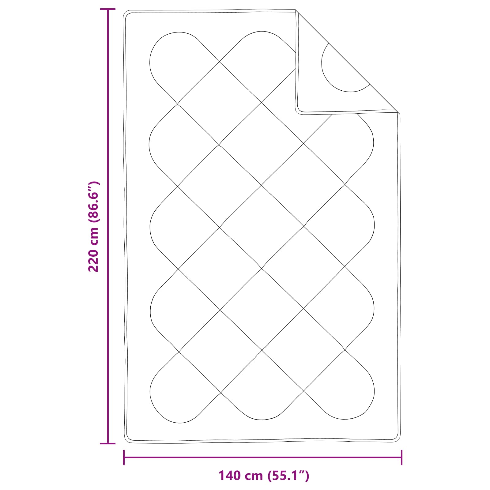 Évszakokon Át Duvet párnával 2 pcs Fehér Mikroszál