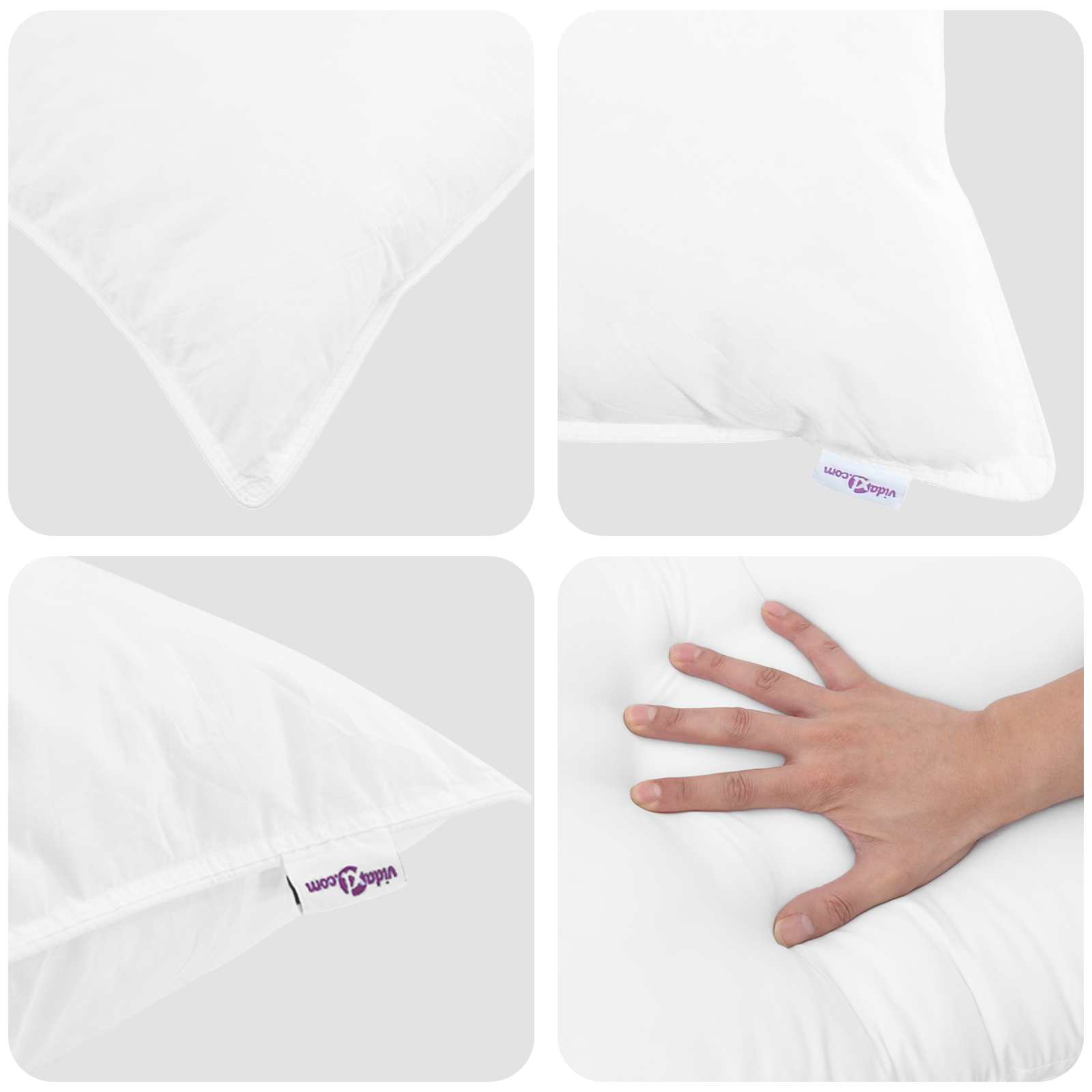 Paplan párnával 2 pcs Fehér Mikroszál
