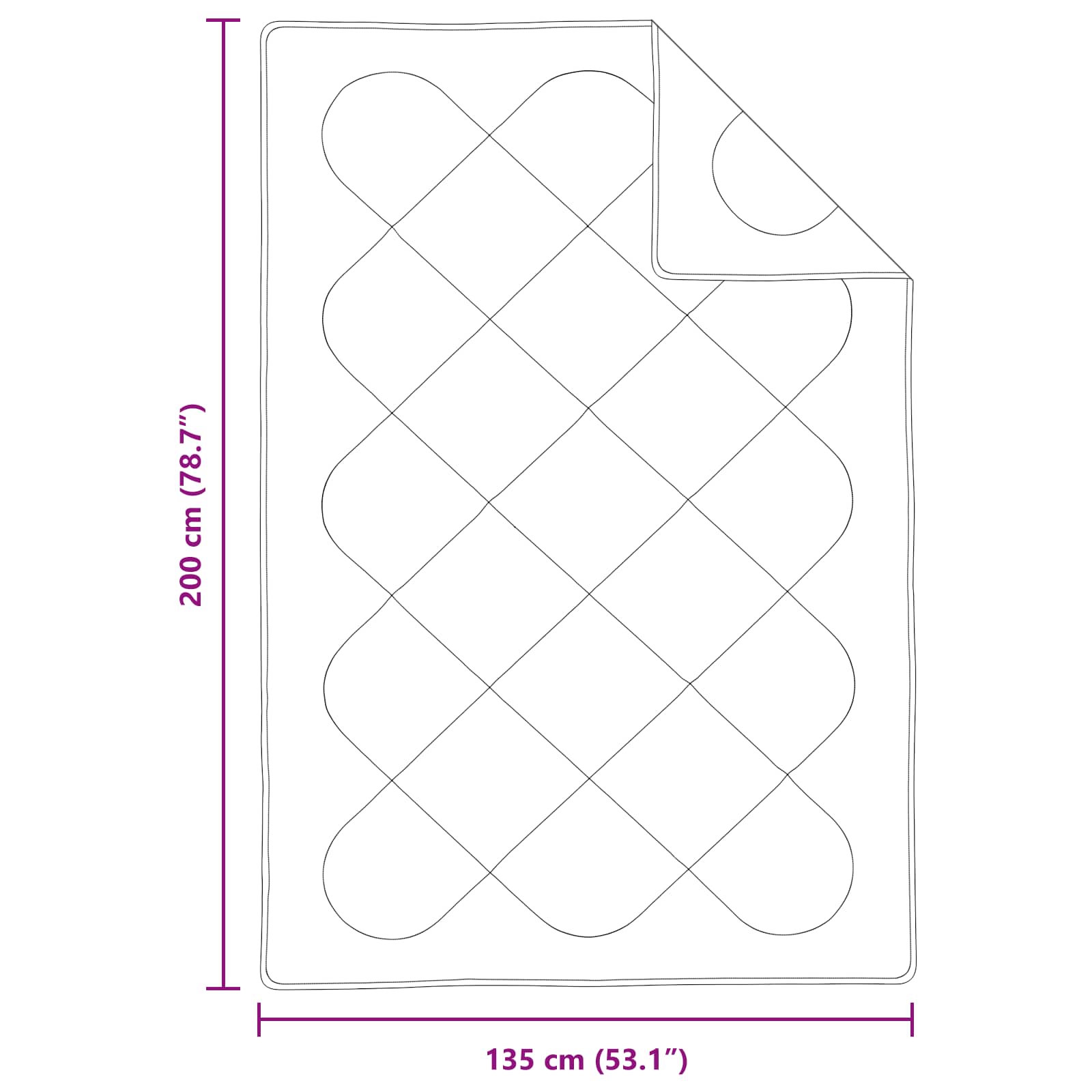 Takaró szett párnával 2 pcs Fehér Mikroszál