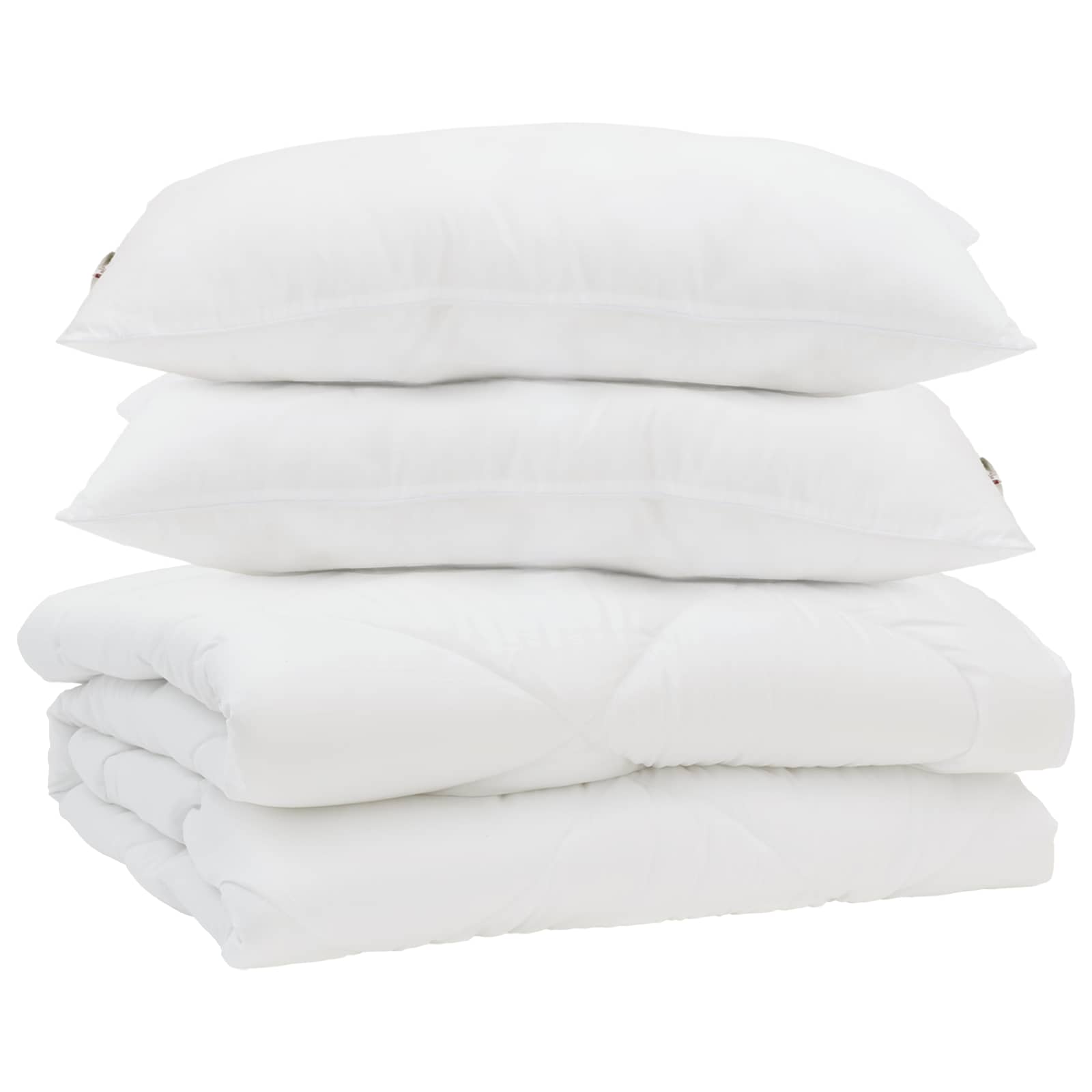 Paplan párnával 3 pcs Fehér Mikroszálas