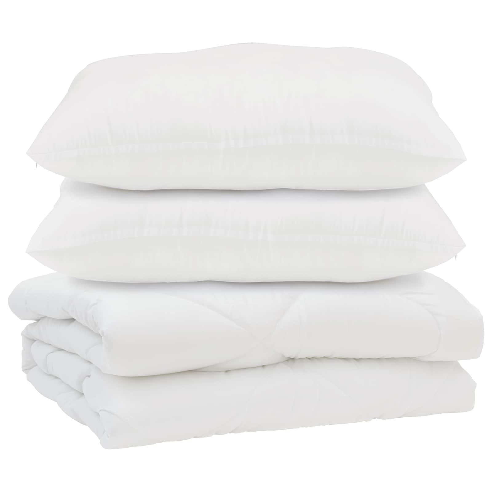 Paplan párnával 3 pcs Fehér Mikroszálas