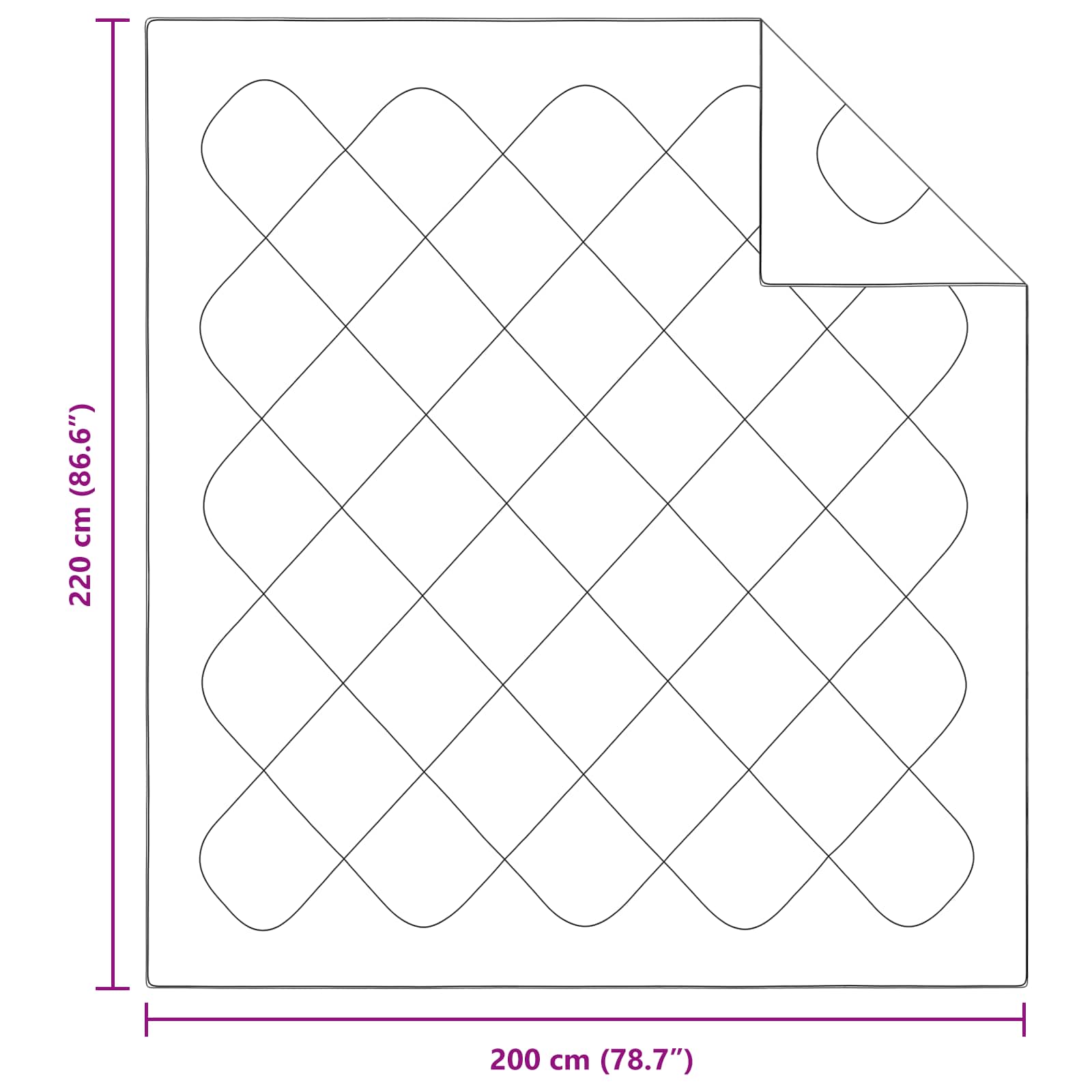 Paplan párnával 3 pcs Fehér Mikroszálas