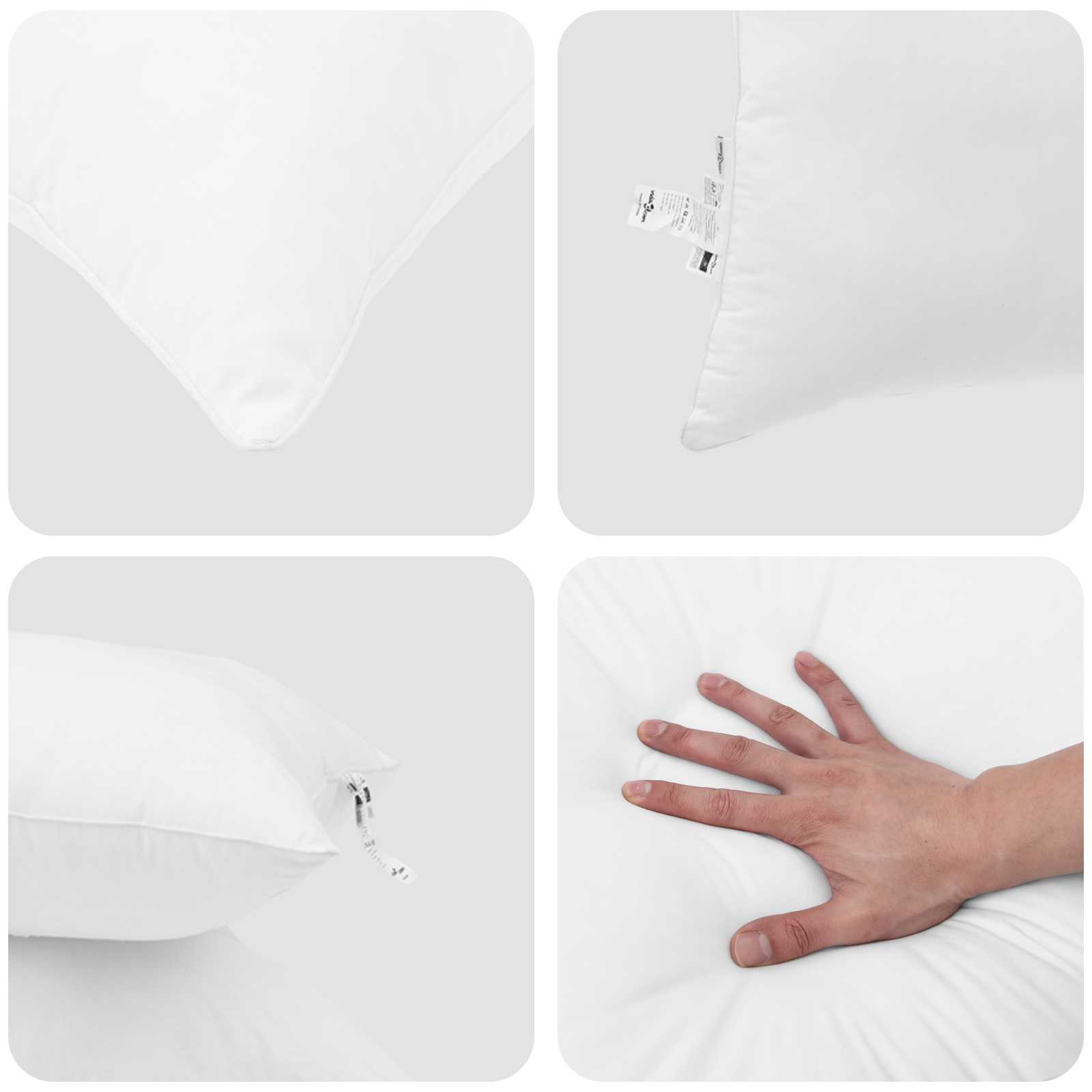 Paplan párnával 3 pcs Fehér Mikroszálas