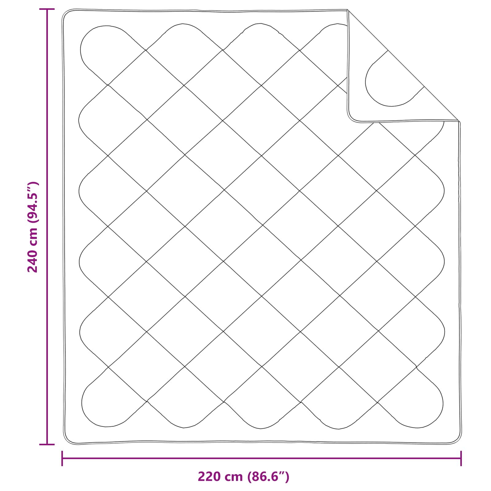 Paplan párnával 3 pcs Fehér Mikroszálas