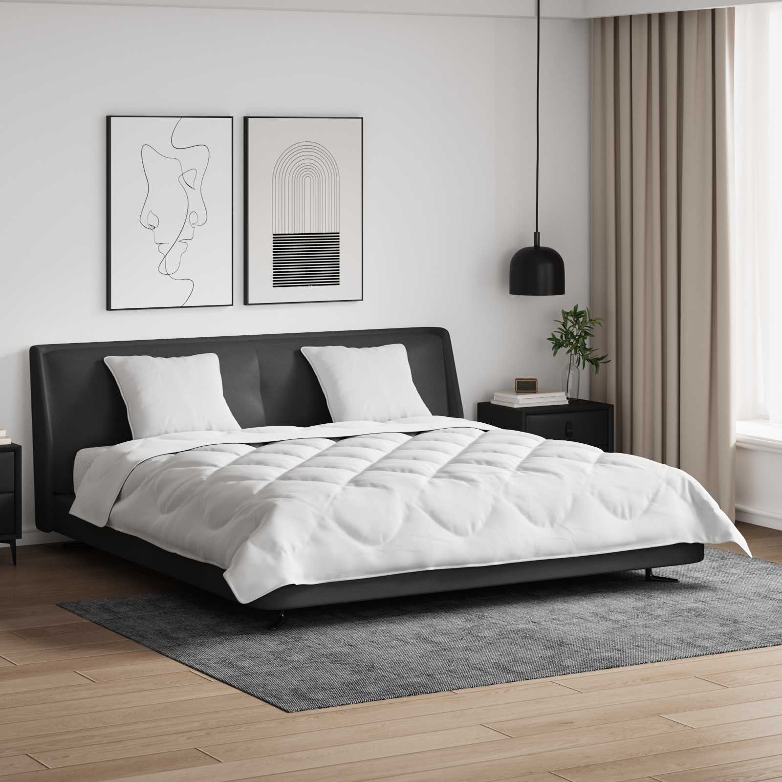 Paplan párnával 3 pcs Fehér Mikroszálas