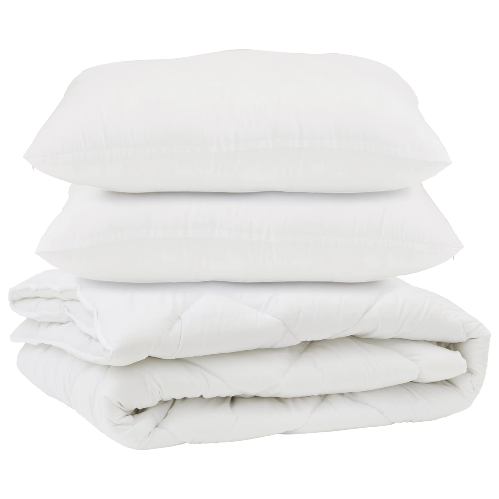 Paplan párnával 3 pcs Fehér Mikroszál