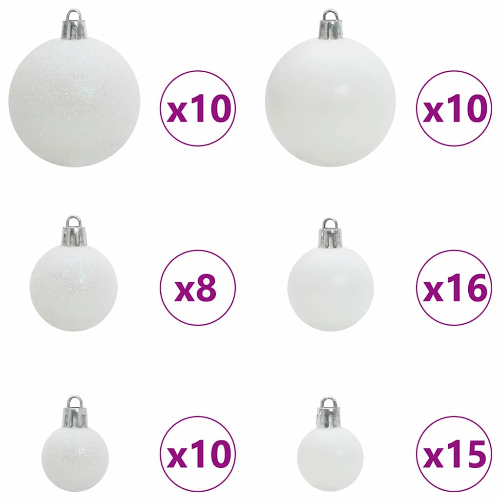 Mű karácsonyfa 300 LED-del Zöld és Fehér 270 cm PVC és fém