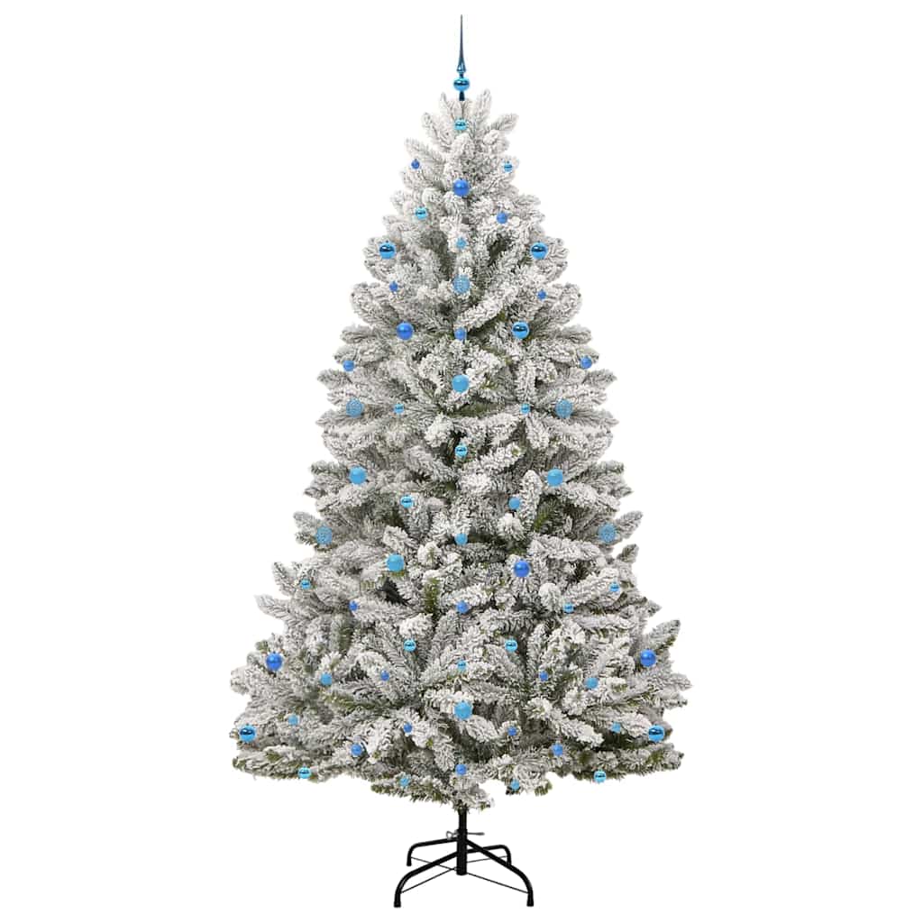 Mű karácsonyfa 300 LED-del Zöld és Fehér 270 cm PVC és fém