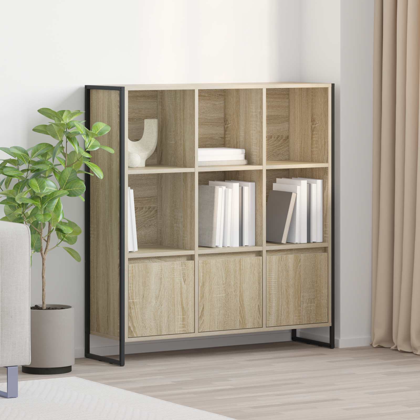 Könyvespolc 2 pcs Sonoma 99,5 x 30 x 108 cm Faanyag