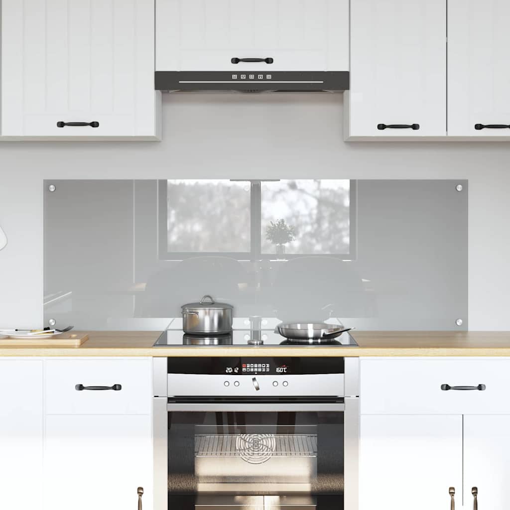 Konyhai splashback 2 pcs Világosszürke 70 x 50 cm edzett üveg