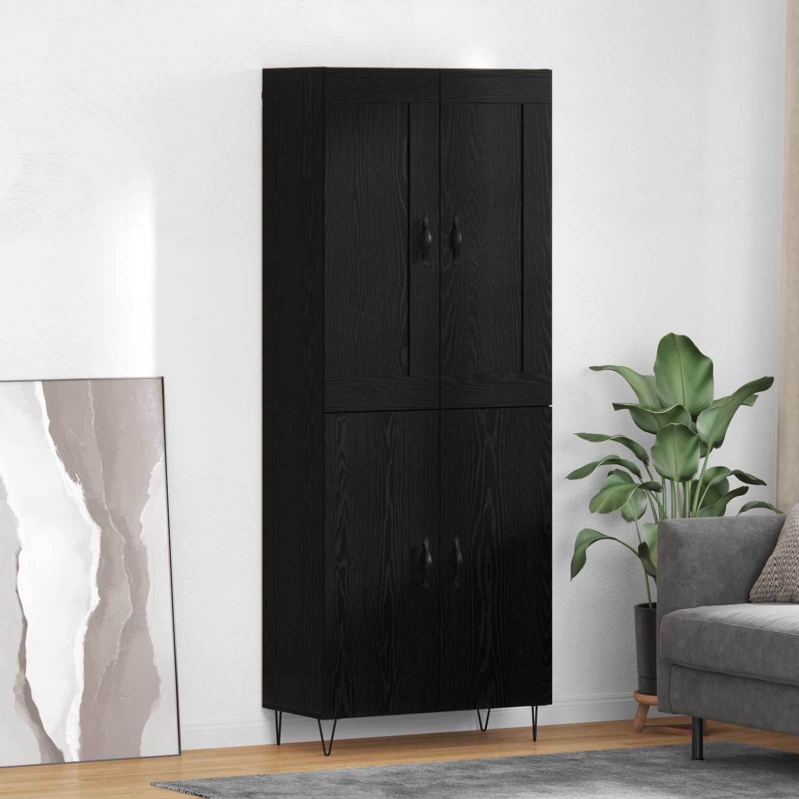 Magasfiú Fekete tölgy 69,5 x 34 x 180 cm Faanyag