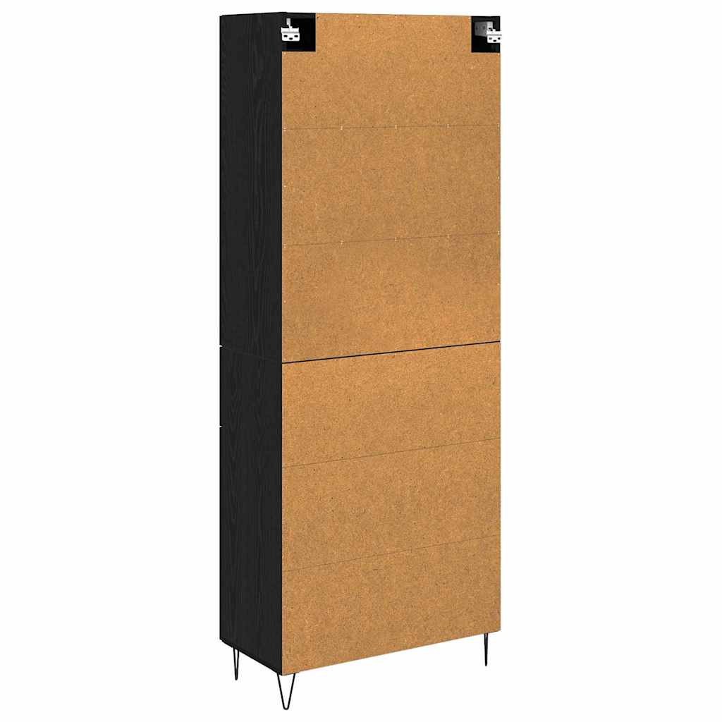 Magasfiú fiókkal Fekete tölgy 69,5 x 34 x 180 cm Faanyag