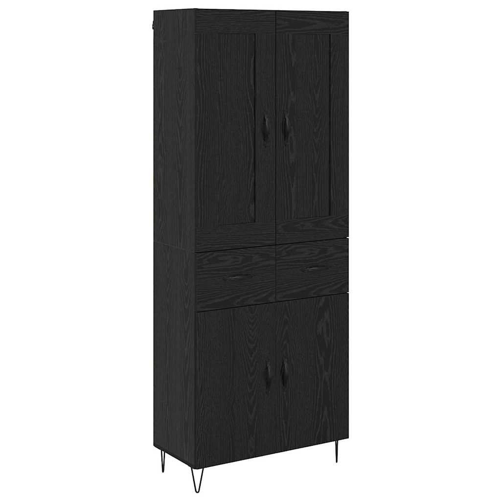 Magasfiú fiókkal Fekete tölgy 69,5 x 34 x 180 cm Faanyag