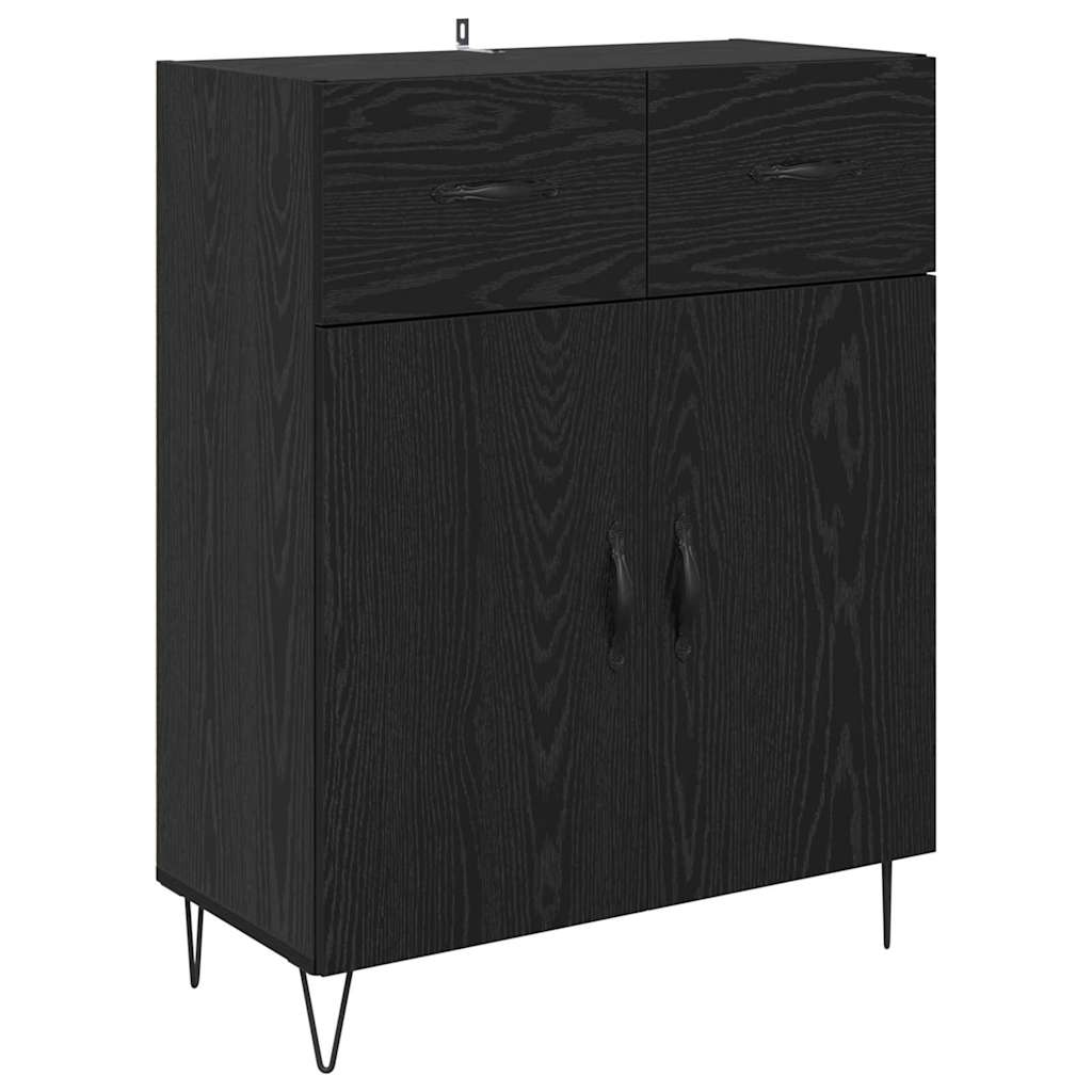 Magasfiú fiókkal Fekete tölgy 69,5 x 34 x 180 cm Faanyag