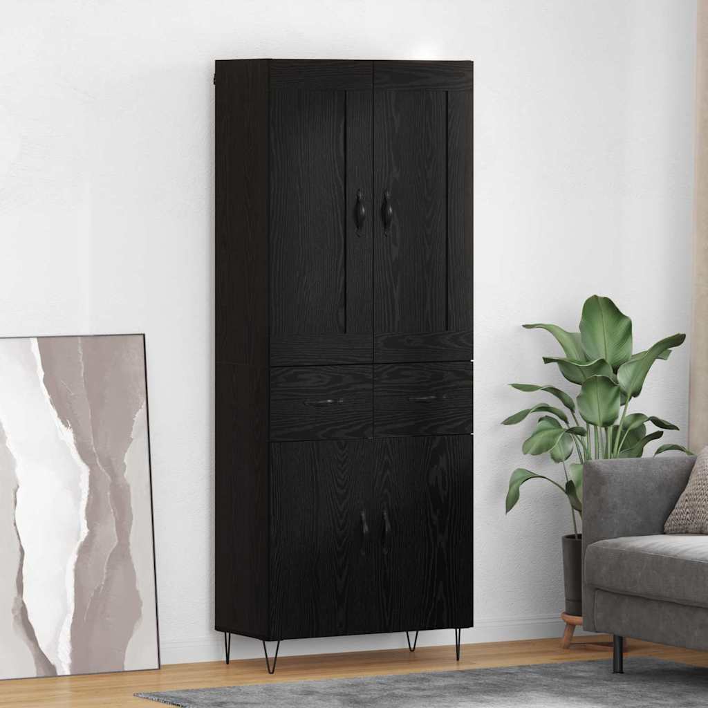Magasfiú fiókkal Fekete tölgy 69,5 x 34 x 180 cm Faanyag