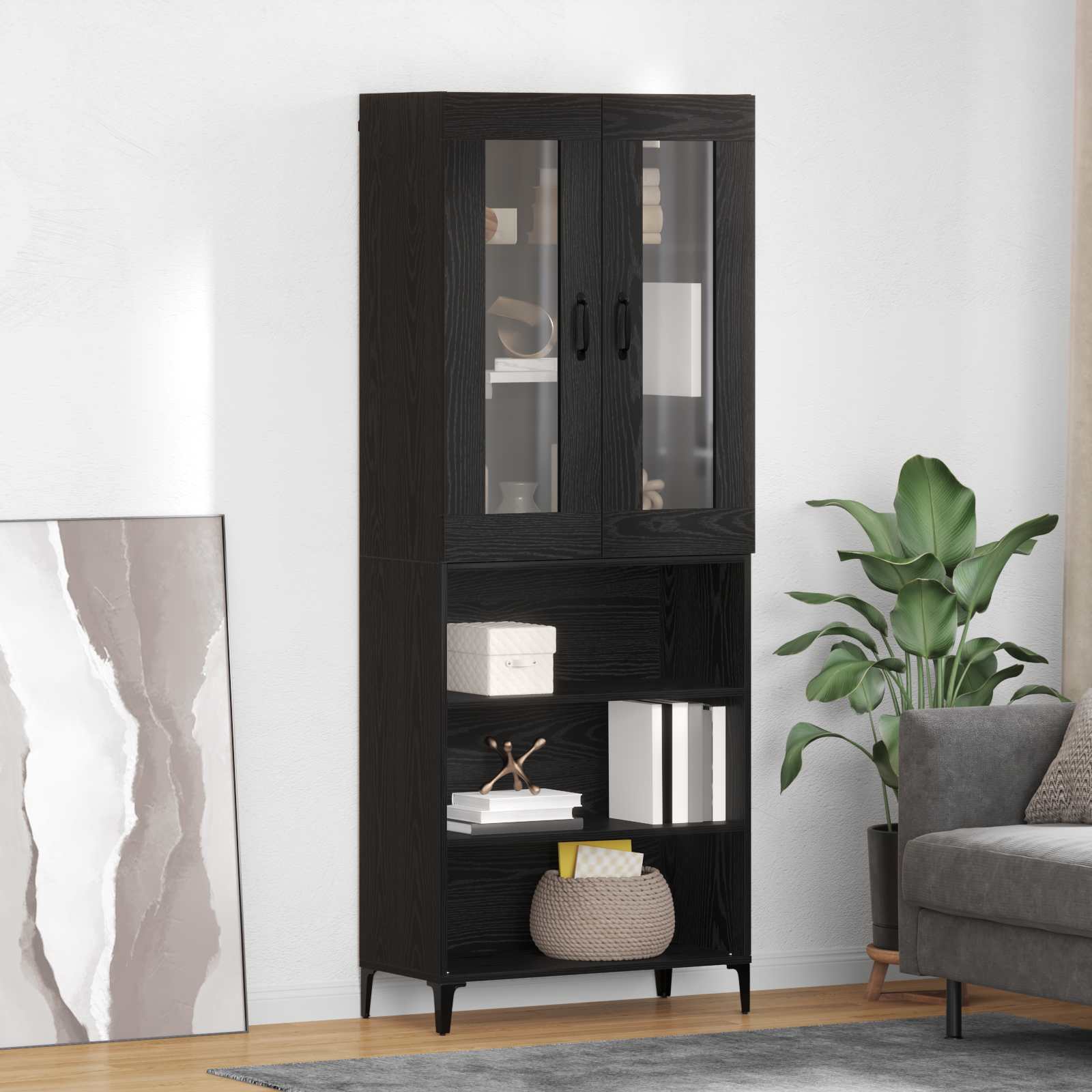 Magasfiú Fekete tölgy 69,5 x 34 x 180 cm Faanyag