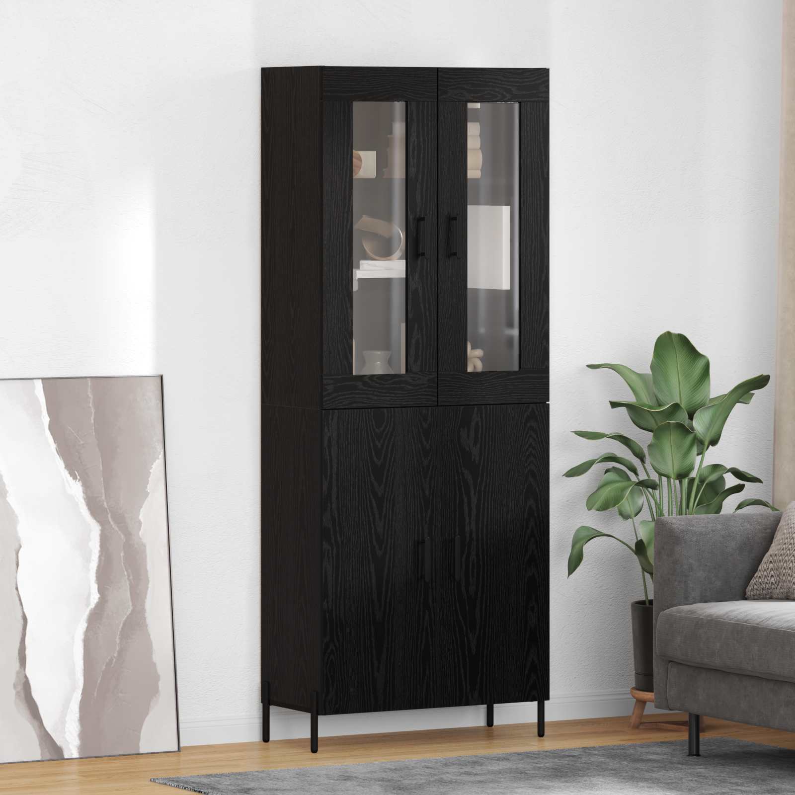 Magasfiú Fekete tölgy 69,5 x 34 x 180 cm Faanyag