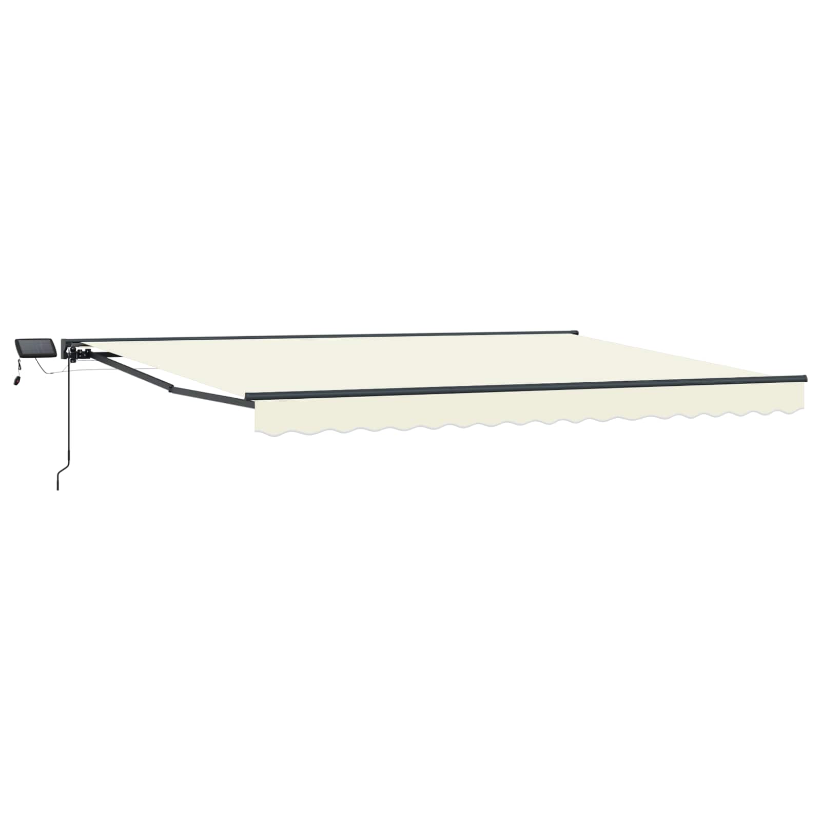 Kézi napellenző keret LED világítással Krém 5 x 3 m