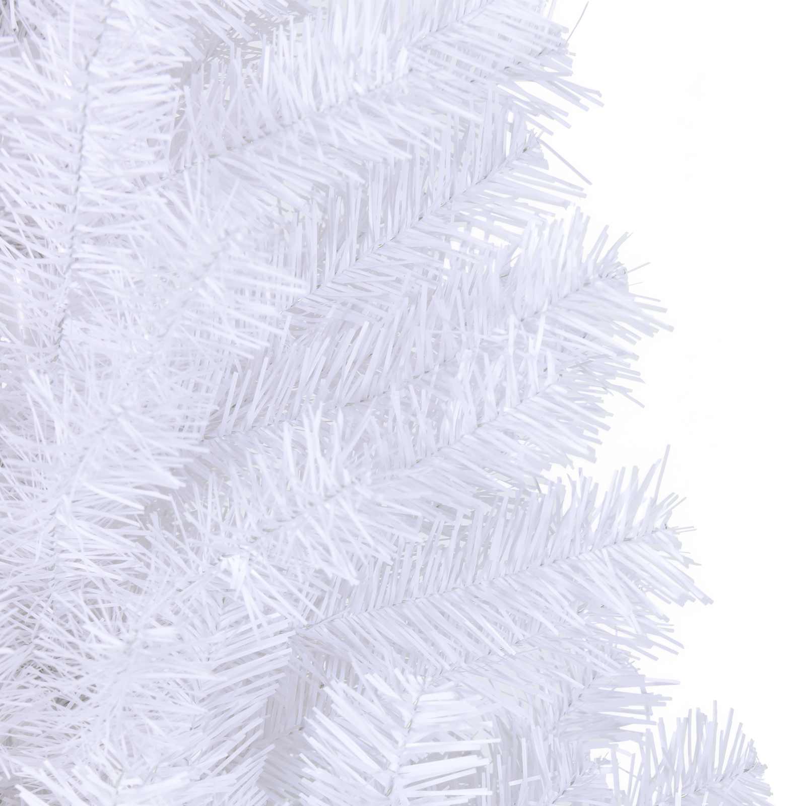 Mű karácsonyfa 300 LED-del állvánnyal Fehér 180 cm PVC és Acél