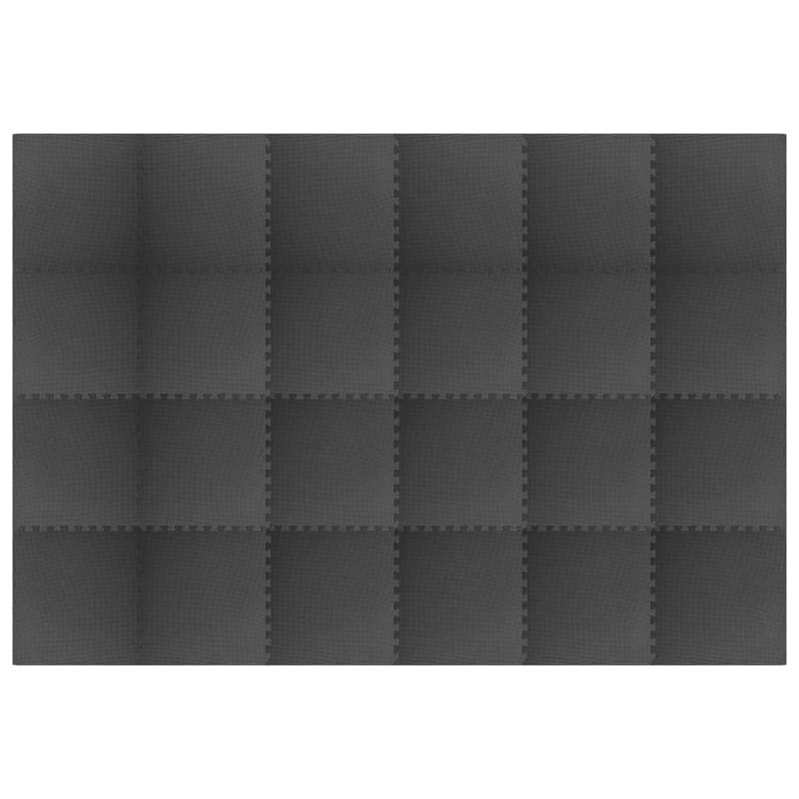 Medence Alapanyag 24 pcs Fekete 8,64 ㎡ EVA Hab