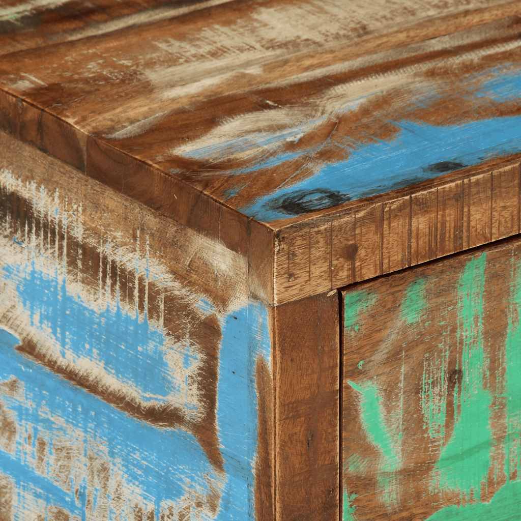 Tömör újrahasznosított fa TV-állvány (118-200) x 30 x 40 cm