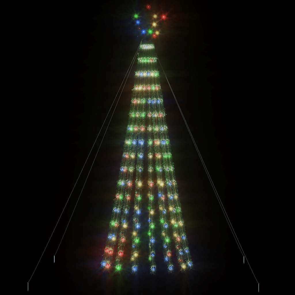 Színes LED karácsonyfa 275 LED 180 cm