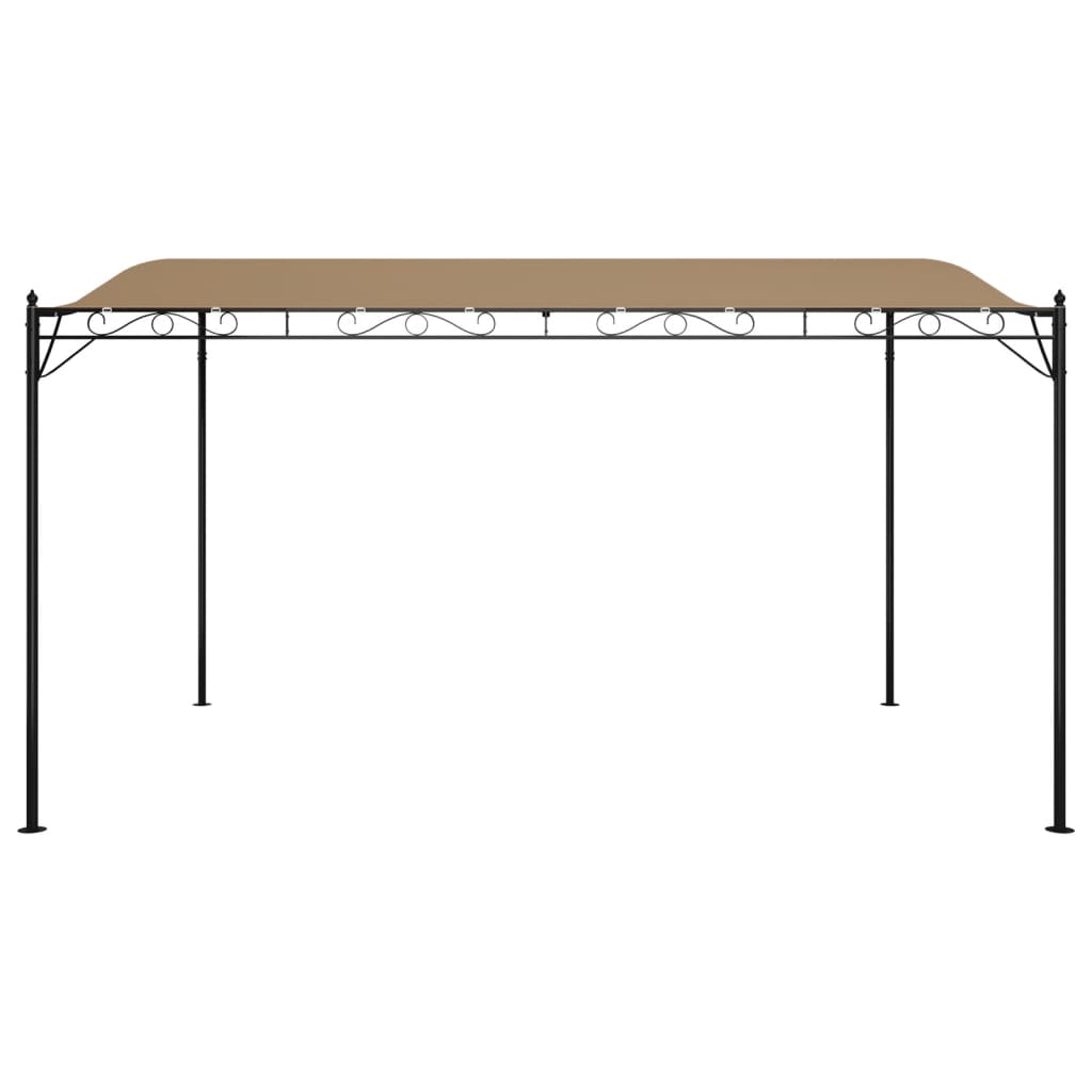 Tópszínű szövet és acél pavilon 4 x 3 m 180 g/m²