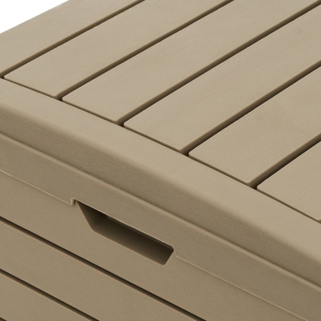 Világosbarna kültéri polipropilén szemeteskuka 78x41x86 cm