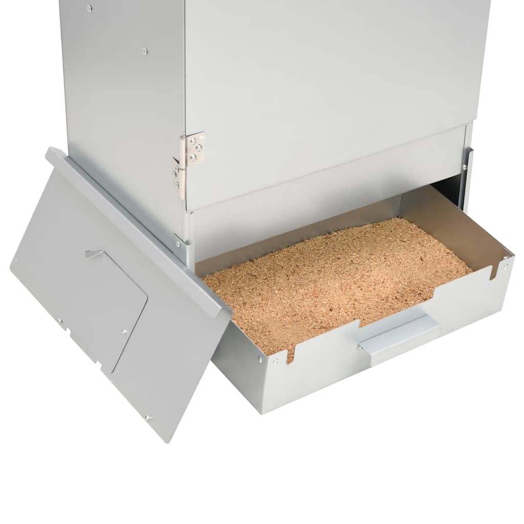 Horganyzott acél BBQ füstölőkemence faaprítékkal 44,5x29x83 cm