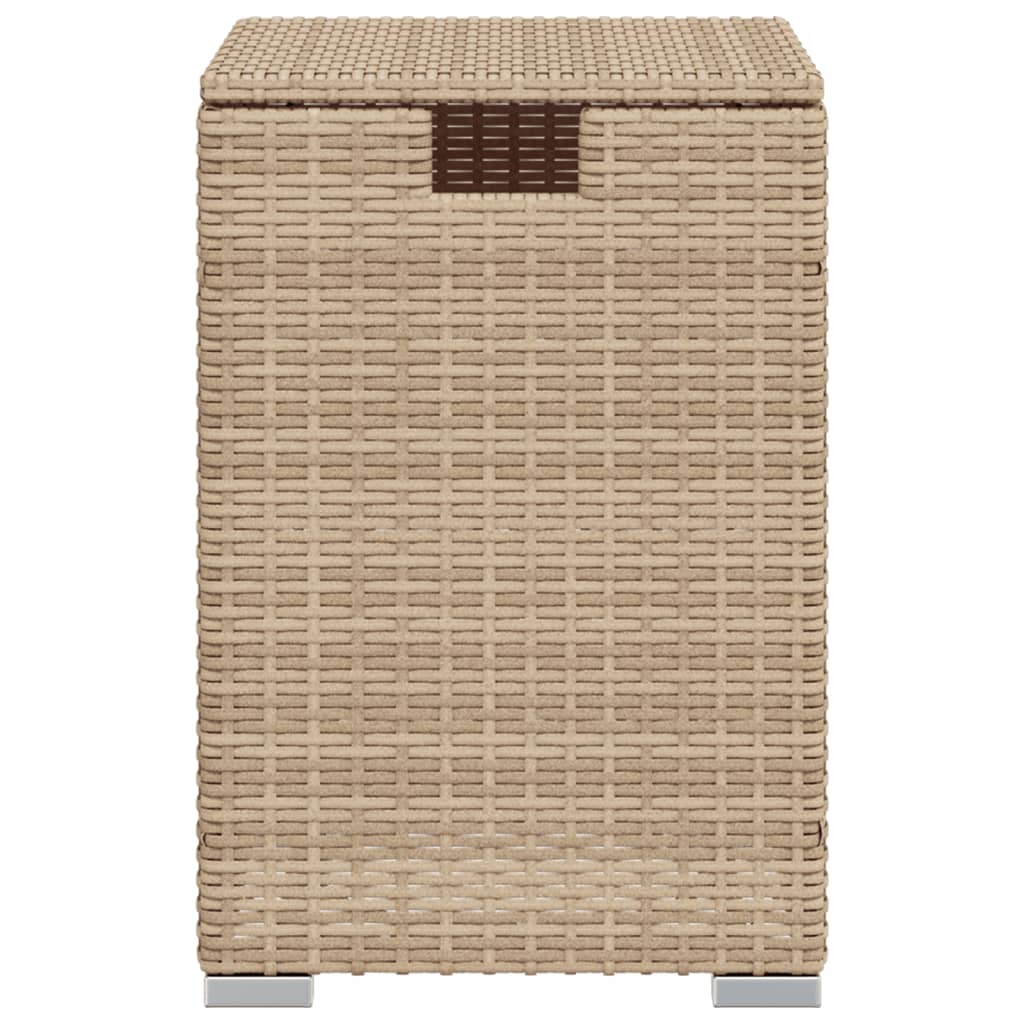 Bézs polyrattan propántartály borító asztal 40 x 40 x 60 cm